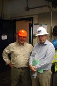 Ken Powers, Chief Operating Officer at Hinkley and me - inside Washington University's training reactor