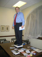 I'm not "tabling a motion". I'm actually being weighed on a table...and it didn't break!